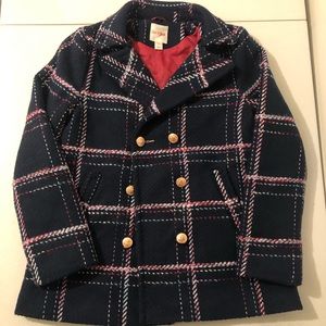 Cat & Jack Plaid Winter Pea Coat